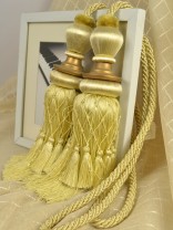 4 Colors QYM06 Curtain Tassel Tiebacks (Color: Yellow)