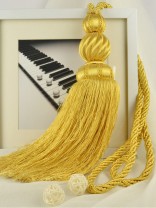 6 Colors QYM30 Curtain Tassel Tiebacks (Color: Yellow)