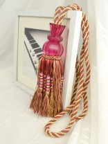 5 Colors QYM38 Polyester and Acrylic Curtain Tassel Tie Backs