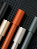 QYR30 28mm Luxury Black Orange Blue Column Finial Aluminum Alloy Single Double Curtain rod set