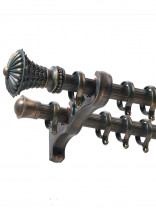 QYR4120 28mm Antique Black White Green Curtain Rod Sets