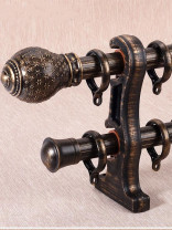 QYR4122 28mm Antique Black White Green Curtain Rod Sets