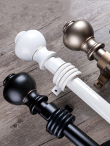 QYR67 28mm Ball Finial Aluminum Alloy Single Double Curtain rod set