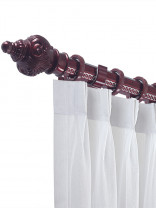 QYR91 32mm Diameter Big Aluminum Alloy Wood Grain Single Double Curtain rod set