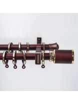 QYRY0322 Red And Gold Double Curtain Rods For Living Room Customize