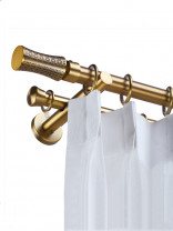 QYRY10 Long Brass Curtain Rods And Brackets For Wide Curtains