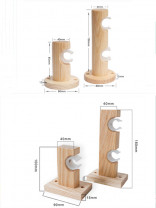 White Ash Wooden Drapery Rod Brackets For 29mm Curtain Poles