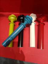QYT80 Custom 35mm Wooden Curtain Poles White Black Yellow Pink