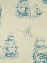 Poseidon Nautical Print Blackout Custom Made Curtains QYV308B