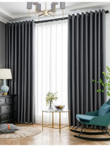 QYYL2208A Illawarra Plain Faux Linen Blackout Custom Made Curtains