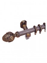 QYR2820 33mm Rome Aluminum Alloy Antique Color Single Curtain Rod Sets