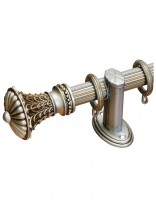 QYR3120 28mm Rome Aluminum Alloy Antique Color Single Curtain Rod Set