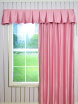 Solid Color Box Pleated Valance and Curtains Custom Online