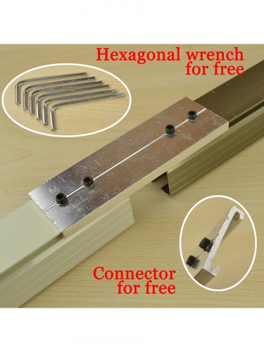 QYR6822 Gibbo Aluminum Alloy Double Curtain Track Set 28mm Track Connector