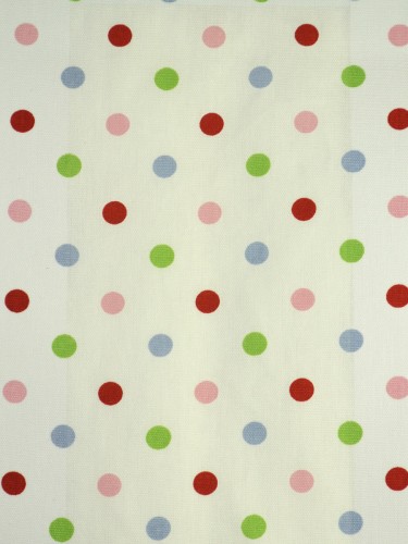 Whitehaven Kids House Polka Dot Printed Custom Made Cotton Curtains (Color: Red)