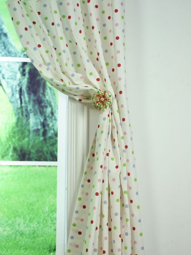 Whitehaven Kids House Polka Dot Printed Custom Made Cotton Curtains