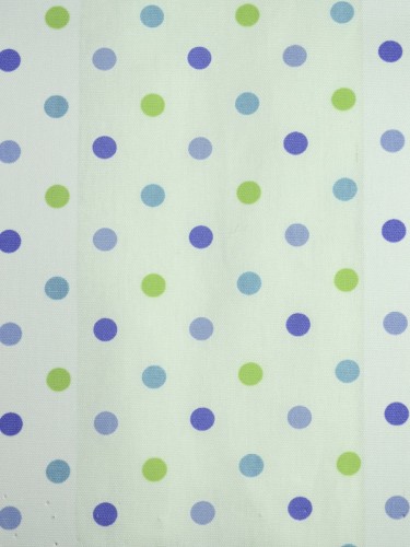 Whitehaven Kids House Polka Dot Printed Double Pinch Pleat Cotton Curtain (Color: Blueberry)
