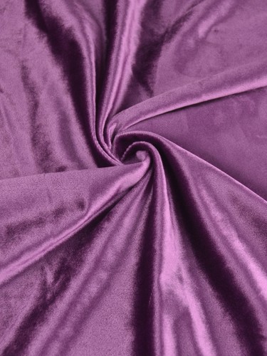 Hotham Pink Red and Purple Plain Ready Made Eyelet Blackout Velvet Curtains (Color: Byzantium)