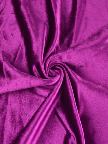 Hotham Pink Red and Purple Plain Ready Made Eyelet Blackout Velvet Curtains (Color: Patriarch purple)