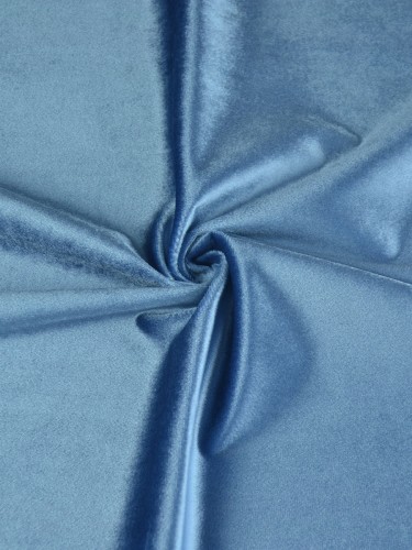 Hotham Green and Blue Plain Custom Made Blackout Velvet Curtains (Color: Aero)