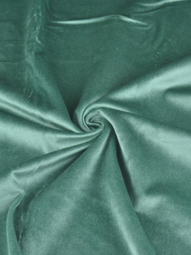 Hotham Green and Blue Plain Ready Made Eyelet Blackout Velvet Curtains (Color: Cambridge Blue)