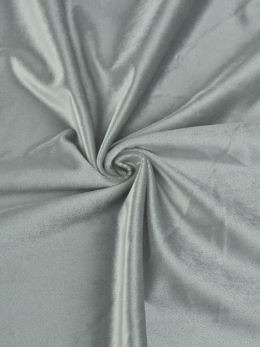 Hotham Gray and Black Plain Velvet Fabric Samples (Color: Silver)