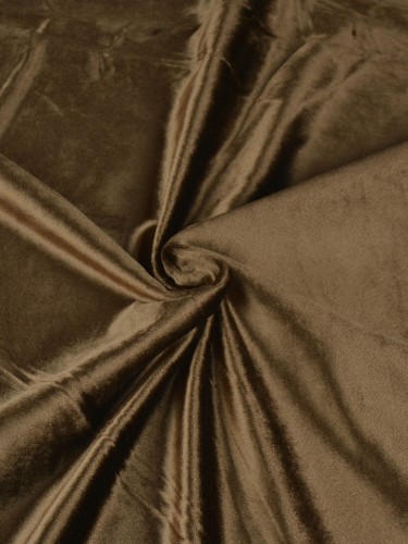 Hotham Brown Plain Velvet Fabric Samples (Color: Dark Brown)