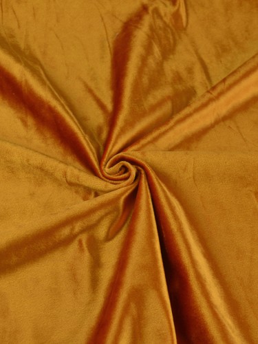 Hotham Brown Plain Velvet Fabric Samples (Color: Deep Carrot Orange)