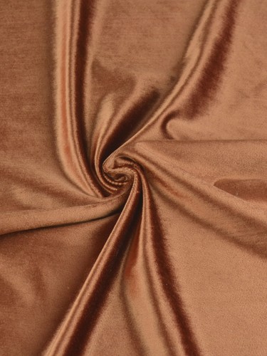 Hotham Brown Plain Velvet Fabric Samples (Color: Windsor Tan)