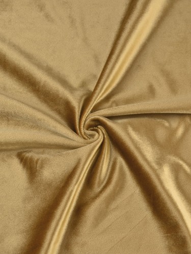 Hotham Brown Plain Ready Made Eyelet Blackout Velvet Curtains (Color: Deep Saffron)