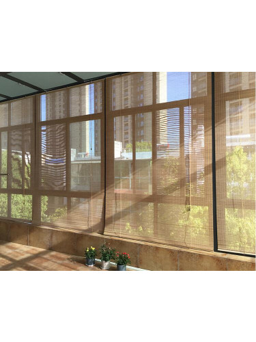  CHB01 Sun Shading Bamboo Roller Blinds Sun Proof Blackout Blinds For Tea Houses