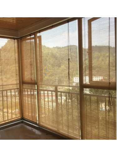 CHB02 Sun Shading Bamboo Roller Blinds Sun Proof Blackout Blinds For Tea Houses