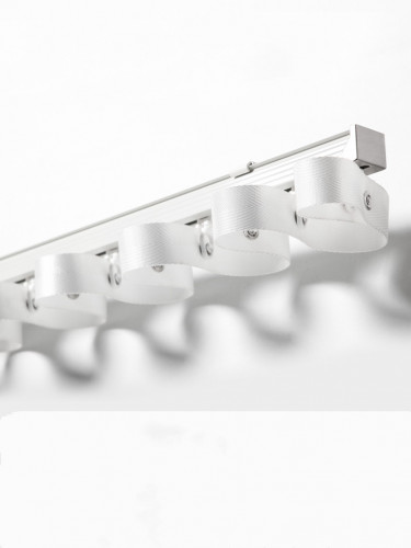 Warrego CHR04 Thick Ivory S Fold Curtain Tracks Ceiling/Wall Mount