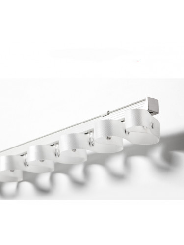 Warrego CHR04 Thick Ivory S Fold Curtain Tracks Ceiling/Wall Mount