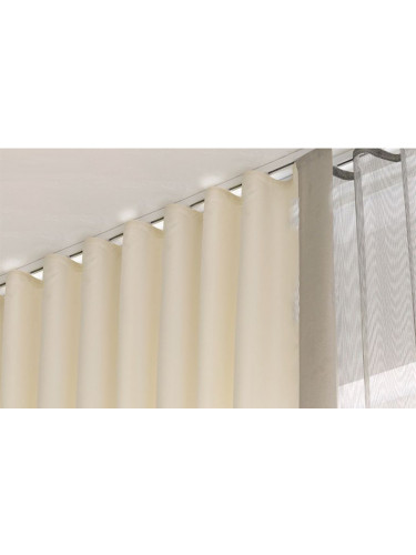 Warrego CHR04 Thick Ivory S Fold Curtain Tracks Ceiling/Wall Mount