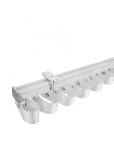 Warrego CHR04 Thick Ivory S Fold Curtain Tracks Ceiling/Wall Mount(Color: Ivory straight track)