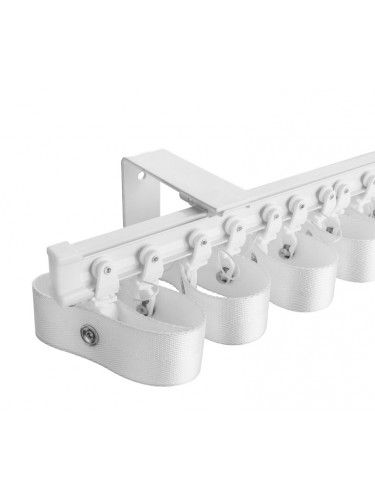 Warrego CHR04 Thick Ivory S Fold Curtain Tracks Ceiling/Wall Mount(Color: Ivory bendable track)