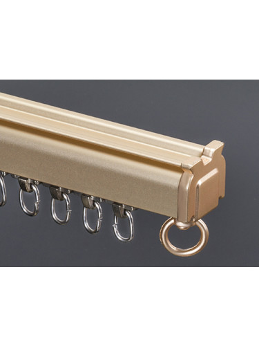 CHR06 Thick Silver Champagne Gold Curtain Tracks Ceiling/Wall Mount(Color: Gold)