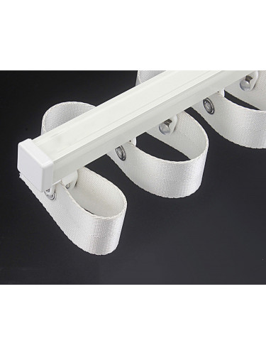 Warrego CHR09 Thick Ivory Black S Fold Curtain Tracks Ceiling/Wall Mount