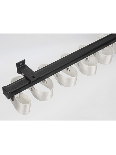 Warrego CHR09 Thick Ivory Black S Fold Curtain Tracks Ceiling/Wall Mount