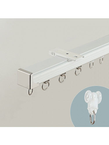 CHR105 Ivory Champagne Black Curtain Tracks Ceiling/Wall Mount