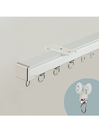 CHR105 Ivory Champagne Black Curtain Tracks Ceiling/Wall Mount