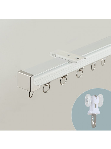 CHR105 Ivory Champagne Black Curtain Tracks Ceiling/Wall Mount