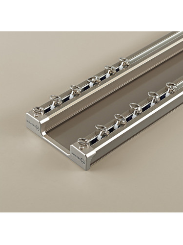 CHR106 Ceiling Mounted  Super Thick Aluminum Alloy Double Curtain Tracks(Color: Champagne)