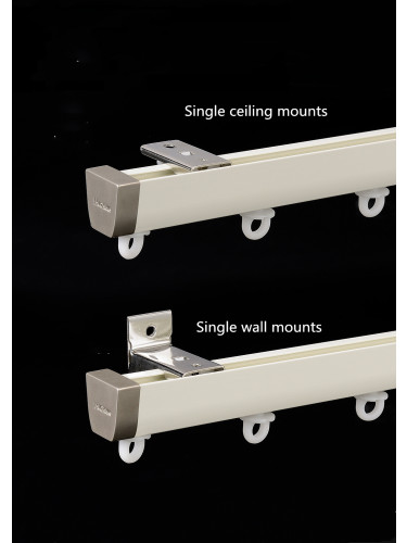 Warrego CHR108 New Arrival Thick Ivory S Fold Curtain Tracks Ceiling/Wall Mount