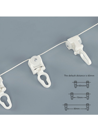 Warrego CHR112 Thick Ivory S Fold Curtain Tracks Ceiling/Wall Mount