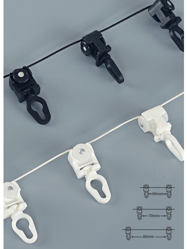 Warrego CHR112 Thick Ivory S Fold Curtain Tracks Ceiling/Wall Mount