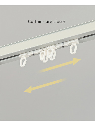 Warrego CHR112 Thick Ivory S Fold Curtain Tracks Ceiling/Wall Mount