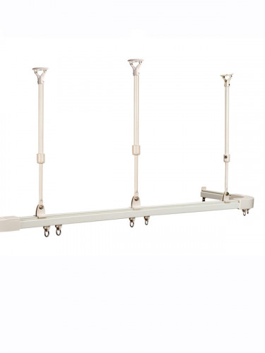 CHR12 Ivory Curtain Tracks Ceiling Mount For Bay Window U and L Medical Track