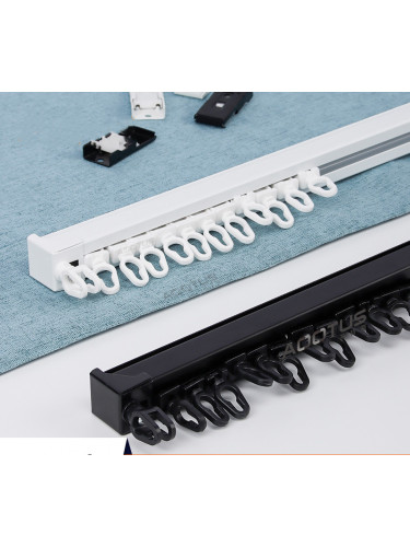 Warrego High Quality Ivory S-Fold Curtain Tracks Ceiling/Wall Mount